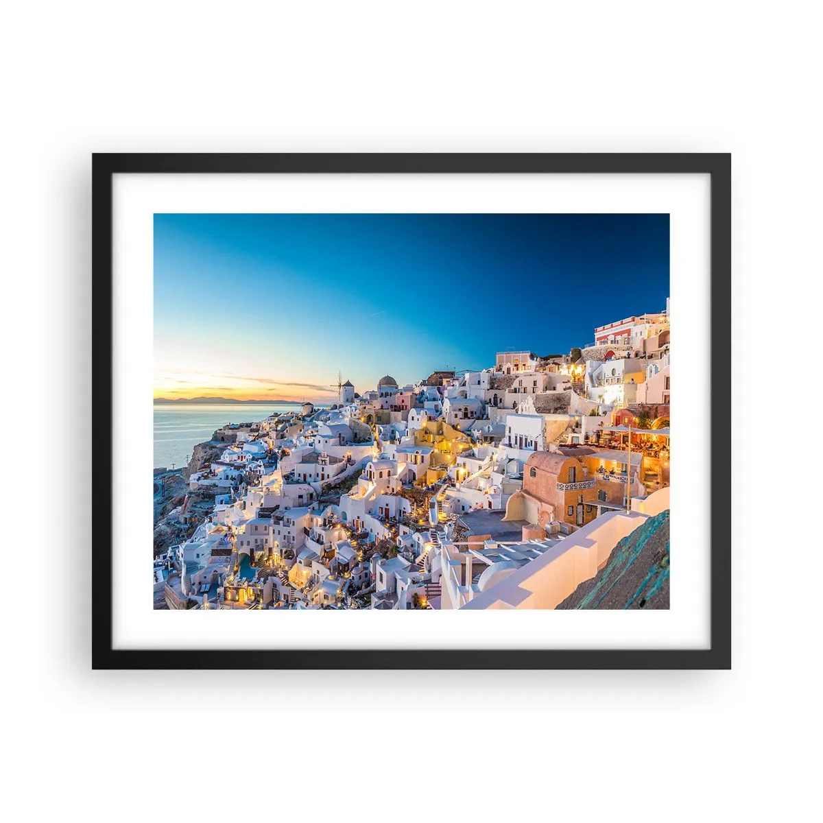 Poster in einem schwarzem Rahmen - Die Essenz des Griechischen - 50x40 cm