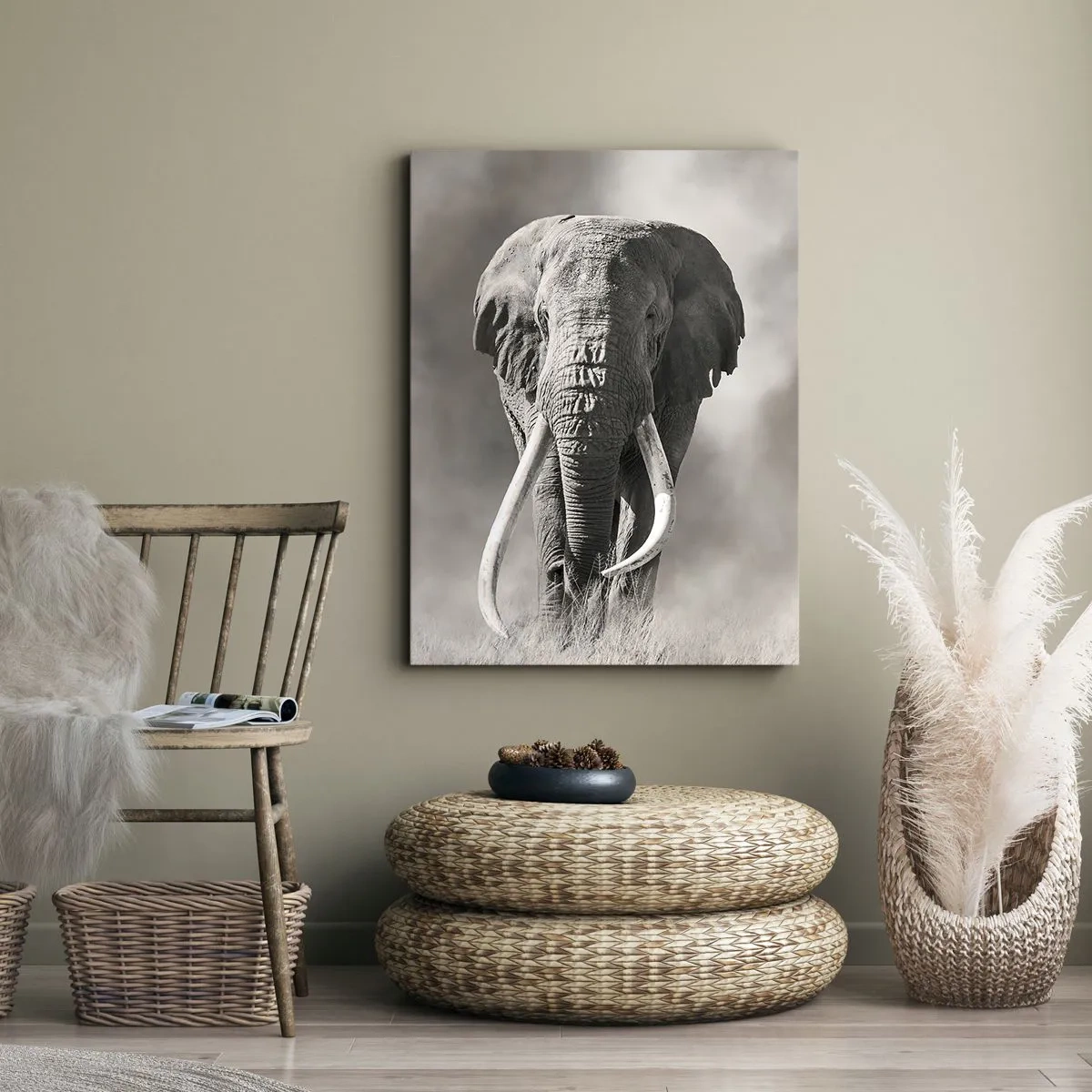 Bild auf Leinwand - Leinwandbild - Afrikanischer Patriarch - 80x120 cm