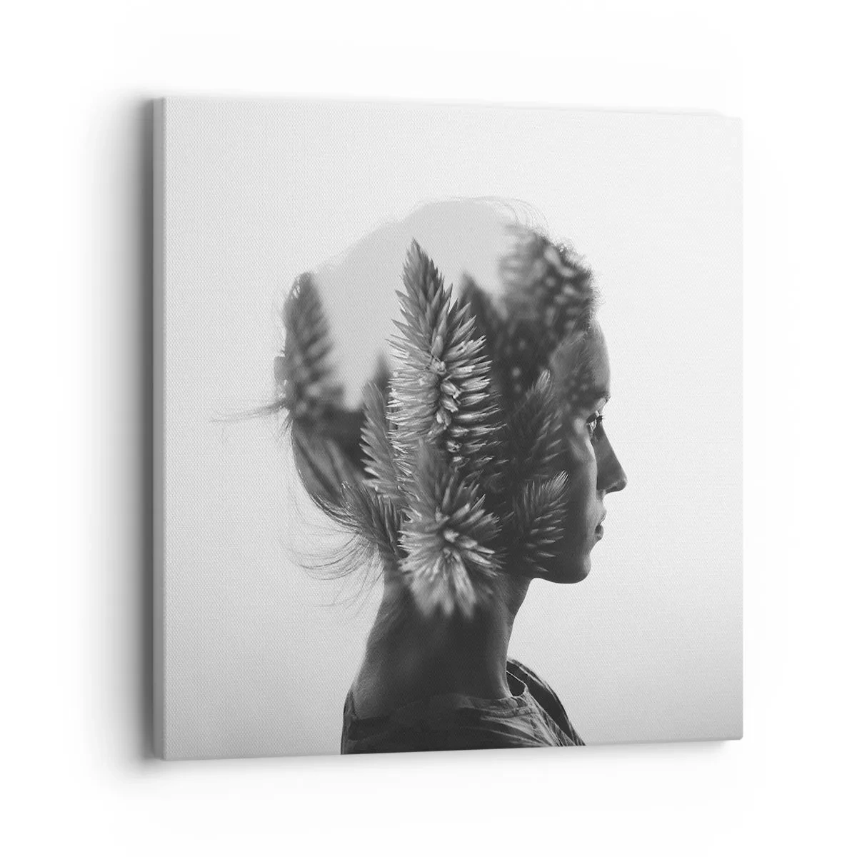 Bild auf Leinwand - Leinwandbild - Dame des Kiefernwaldes - 40x40 cm