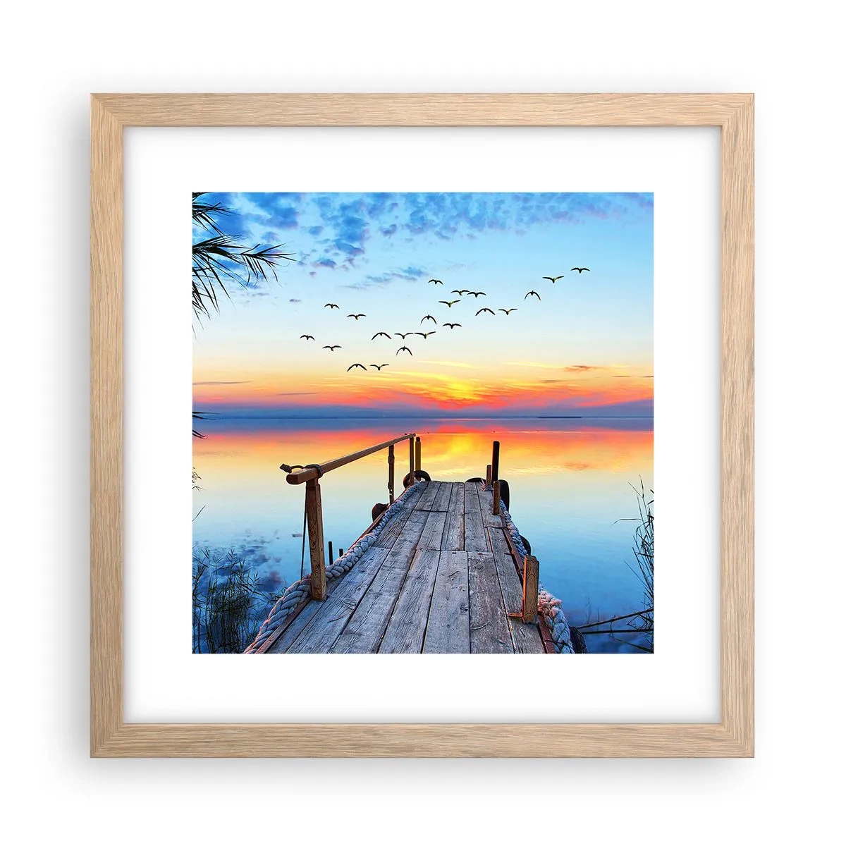 Poster in einem Rahmen aus heller Eiche - Es ist Zeit, zurückzukehren ... - 30x30 cm