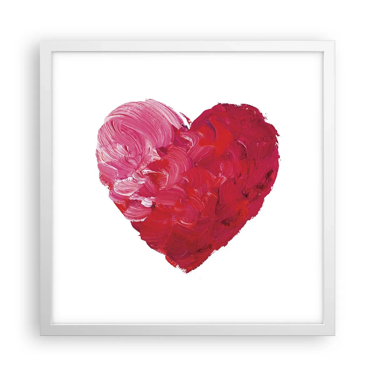 Poster in einem weißen Rahmen - Alles was du brauchst ist Liebe - 40x40 cm