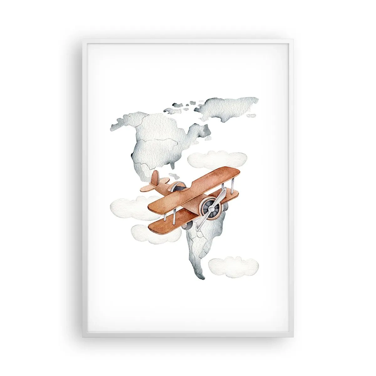 Poster in einem weißen Rahmen - Im Pioniergeist - 70x100 cm