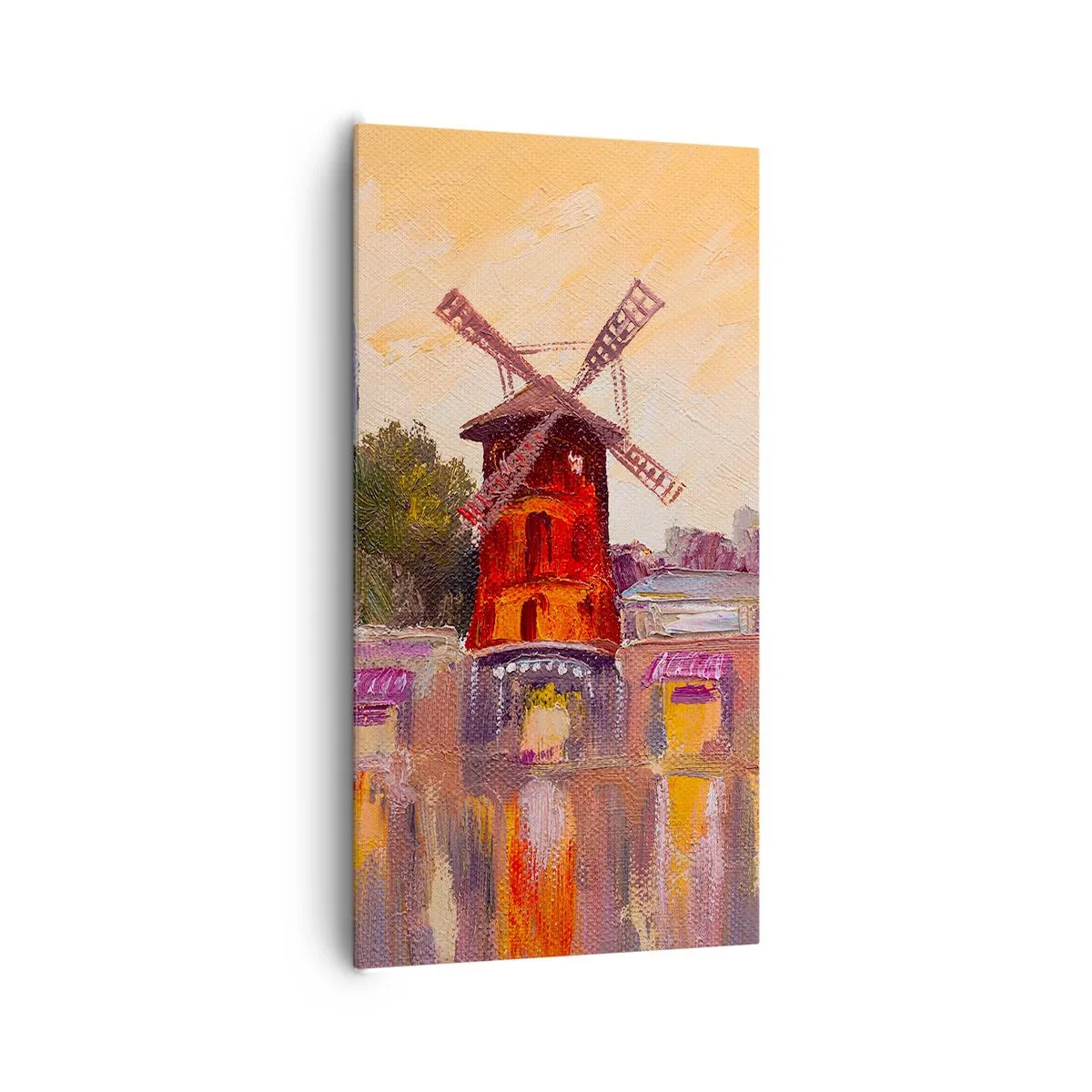 Bild auf Leinwand - Leinwandbild - Pariser Ikonen – Moulin Rouge - 65x120 cm