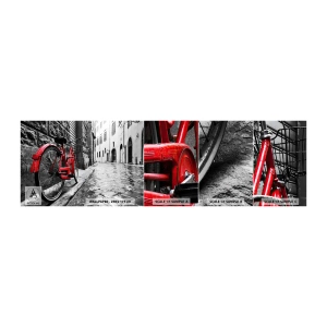 Fototapeten Muster Selbstklebend Deluxe Sticker - Wahre Schönheit wird nicht alt - Stadt, Die Architektur, Fahrrad - 100x30 cm