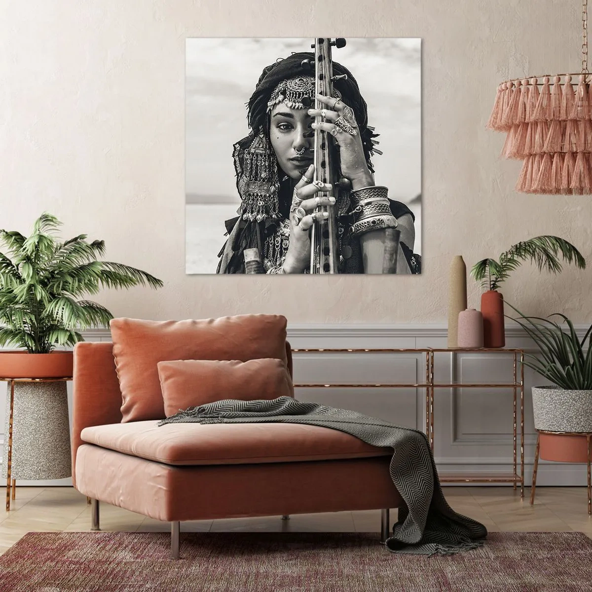 Bild auf Leinwand - Leinwandbild - Die Musik des Orients selbst - 40x40 cm