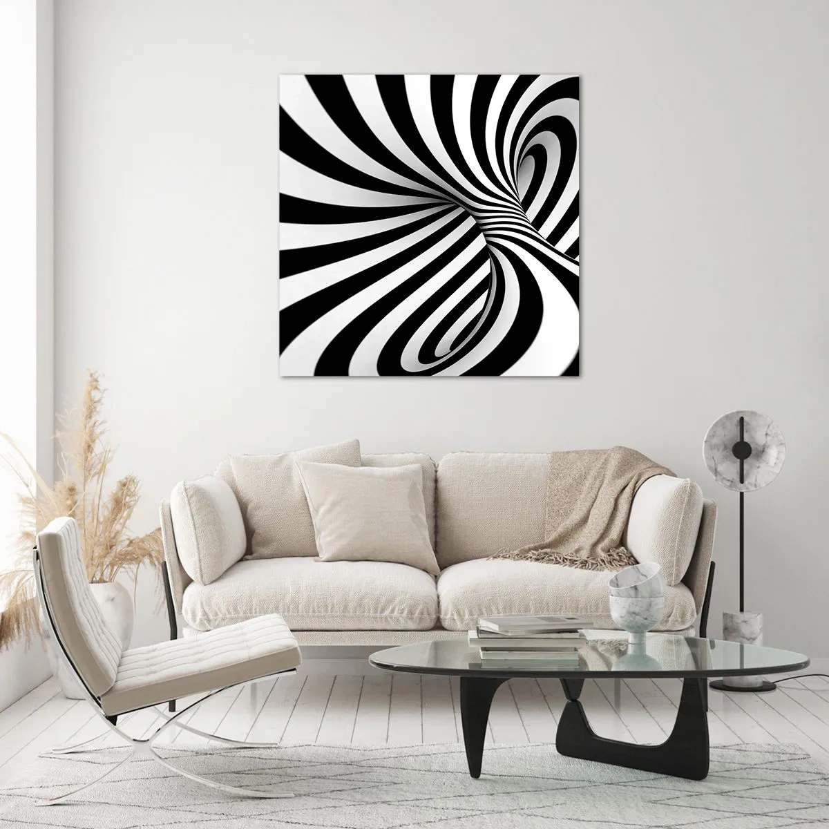 Glasbild - Bild auf glas - Komposition: Tanzraum - 60x60 cm