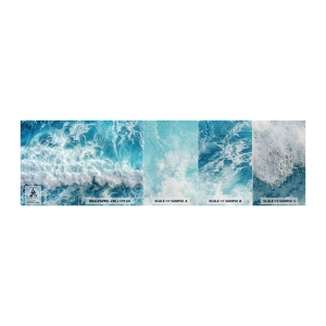 Fototapeten Muster Premium Canvas - Freudig und springend - Meer, Meereswelle, Natur - 100x30 cm