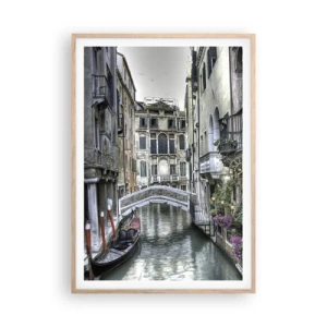 Poster in einem Rahmen aus heller Eiche - Seit Jahrhunderten in stiller Besinnung - 70x100 cm