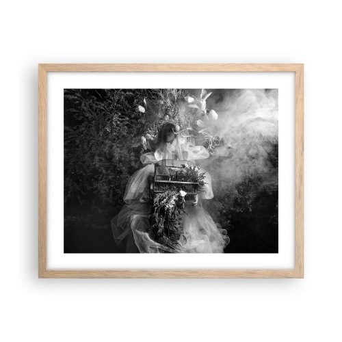 Poster in einem Rahmen aus heller Eiche - Mutter selbst - Natur - 50x40 cm