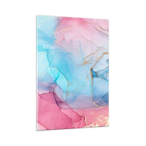 Glasbild - Bild auf glas - Begegnung und gegenseitige Durchdringung - 50x70cm - Begegnung und Durchdringung - Moderne Wanddekoration für Wohnzimmer und Schlafzimmer ARTTOR