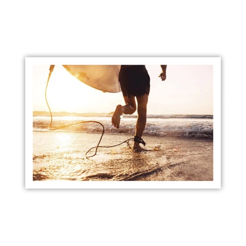 Poster - Um die Welle zu treffen - 91x61 cm