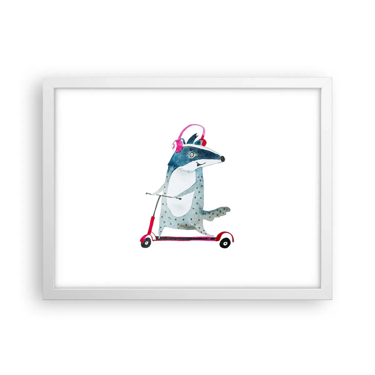 Poster in einem weißen Rahmen - Dachsfreude - 40x30 cm