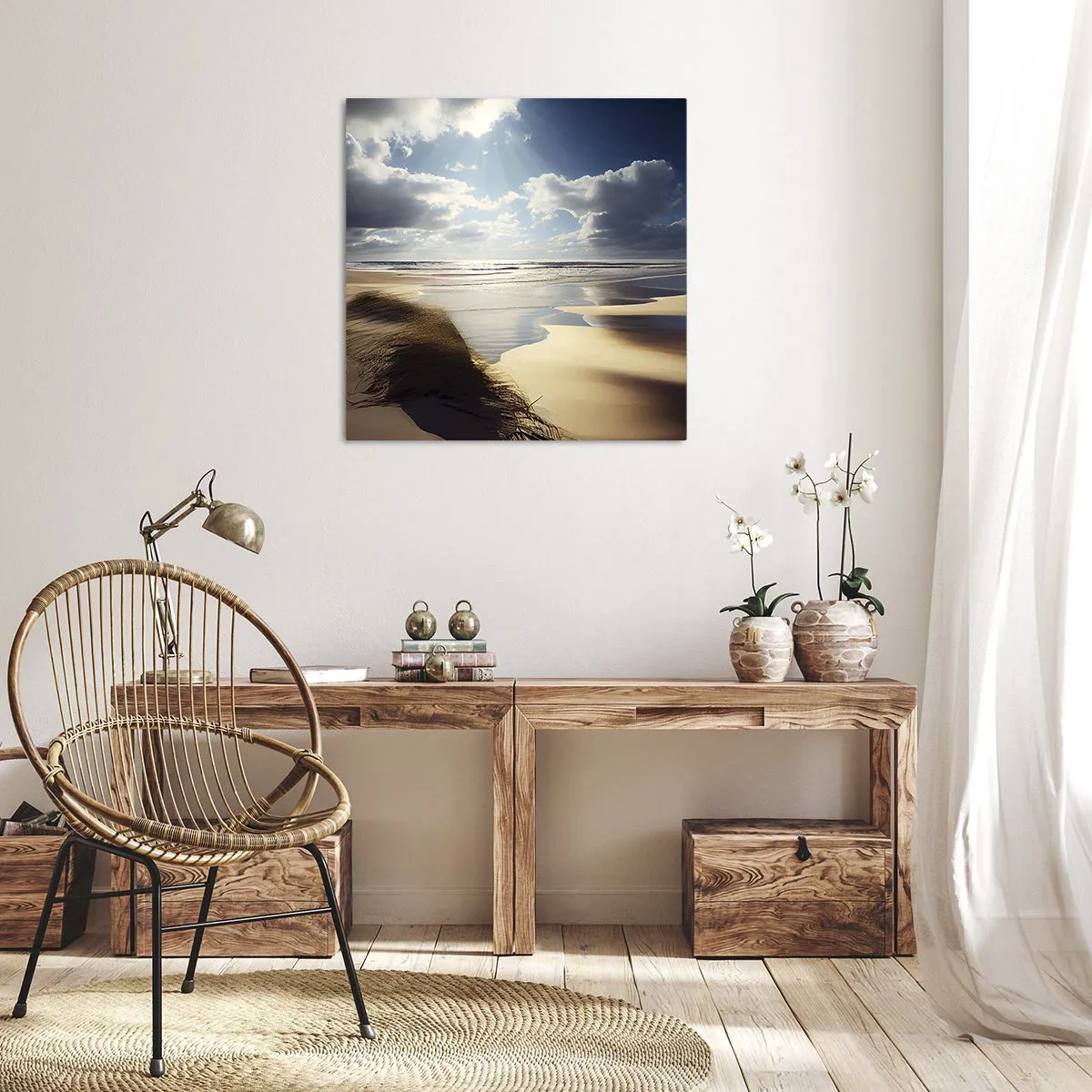 Bild auf Leinwand - Leinwandbild - Strand, wilder Strand - 50x50 cm