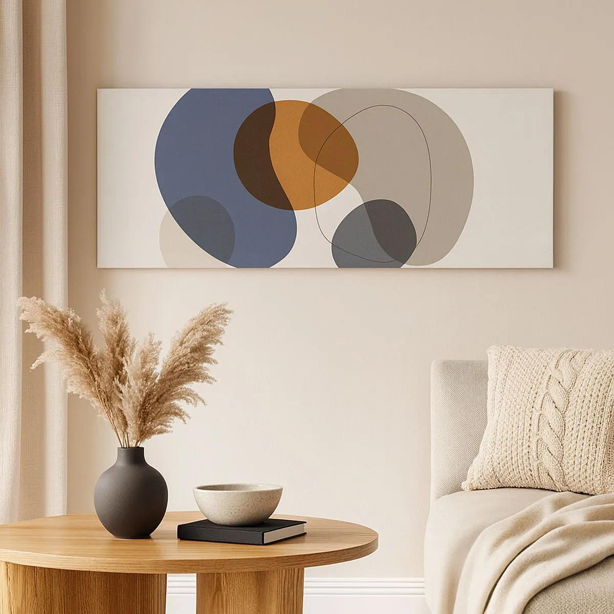 Bild auf Leinwand - Leinwandbild - Farbtropfen - 100x40 cm