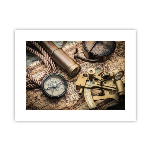 Poster - Setze Sie einen Kurs - 40x30 cm