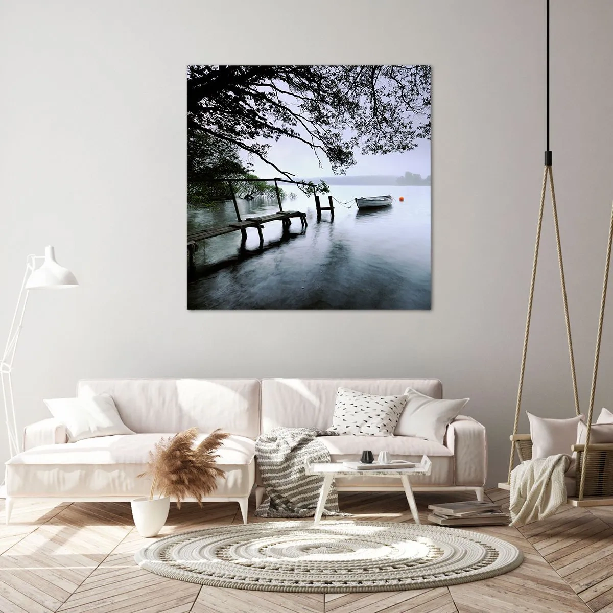 Bild auf Leinwand - Leinwandbild - Du ruhst dich schon aus - 50x50 cm
