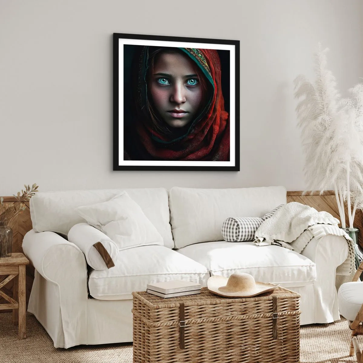 Poster in einem schwarzem Rahmen - Prinzessin aus dem Osten - 40x40 cm