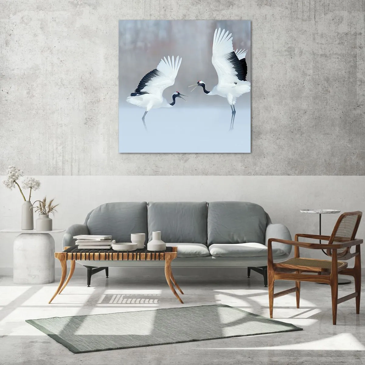 Glasbild - Bild auf glas - Tanz im Nebel - 40x40 cm