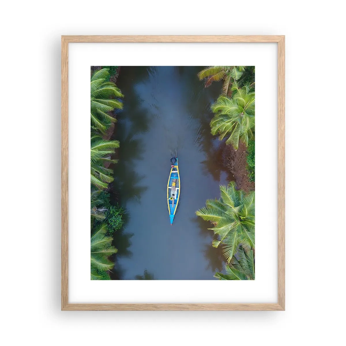Poster in einem Rahmen aus heller Eiche - Auf einem tropischen Pfad - 40x50 cm