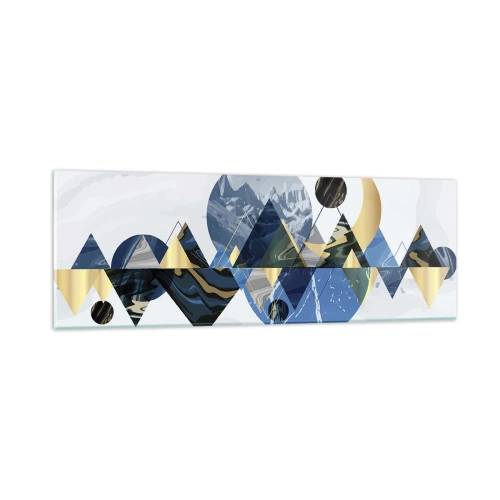 Glasbild - Bild auf glas - Geometrische Landschaft - 90x30 cm
