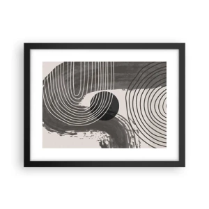 Poster in einem schwarzem Rahmen - Oval gewinnt - 40x30 cm