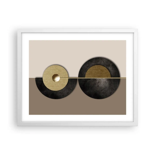 Poster in einem weißen Rahmen - Variationen rund um den Kreis - 50x40 cm