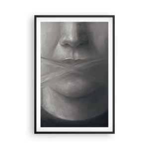 Poster in einem schwarzem Rahmen - Ohne ein Wort - 61x91 cm