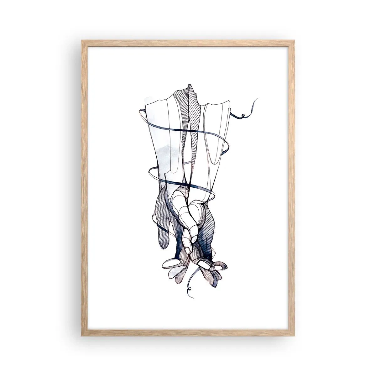 Poster in einem Rahmen aus heller Eiche - Touch-Studie - 50x70 cm