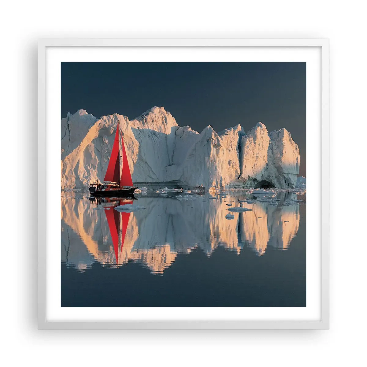 Poster in einem weißen Rahmen - Am Rande der Welt - 60x60 cm