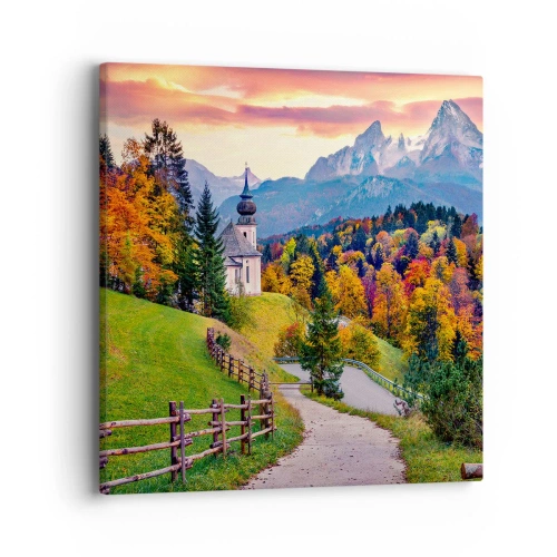 Bild auf Leinwand - Leinwandbild - Landschaftsartige Malerei - 40x40 cm