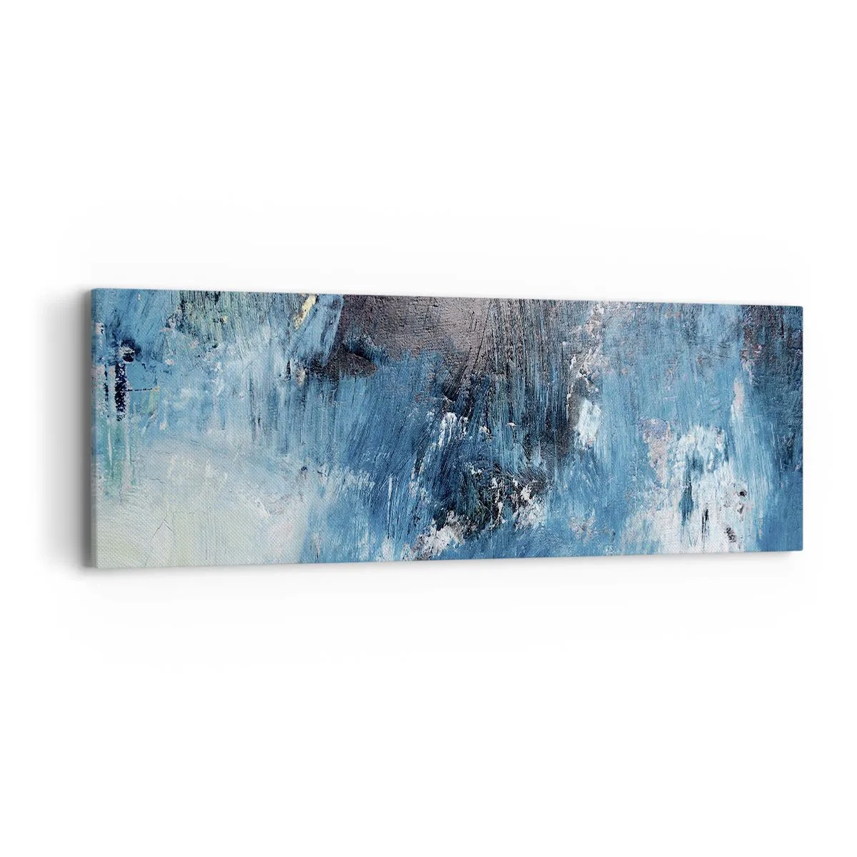 Bild auf Leinwand - Leinwandbild - Rhapsodie in Blau - 90x30 cm