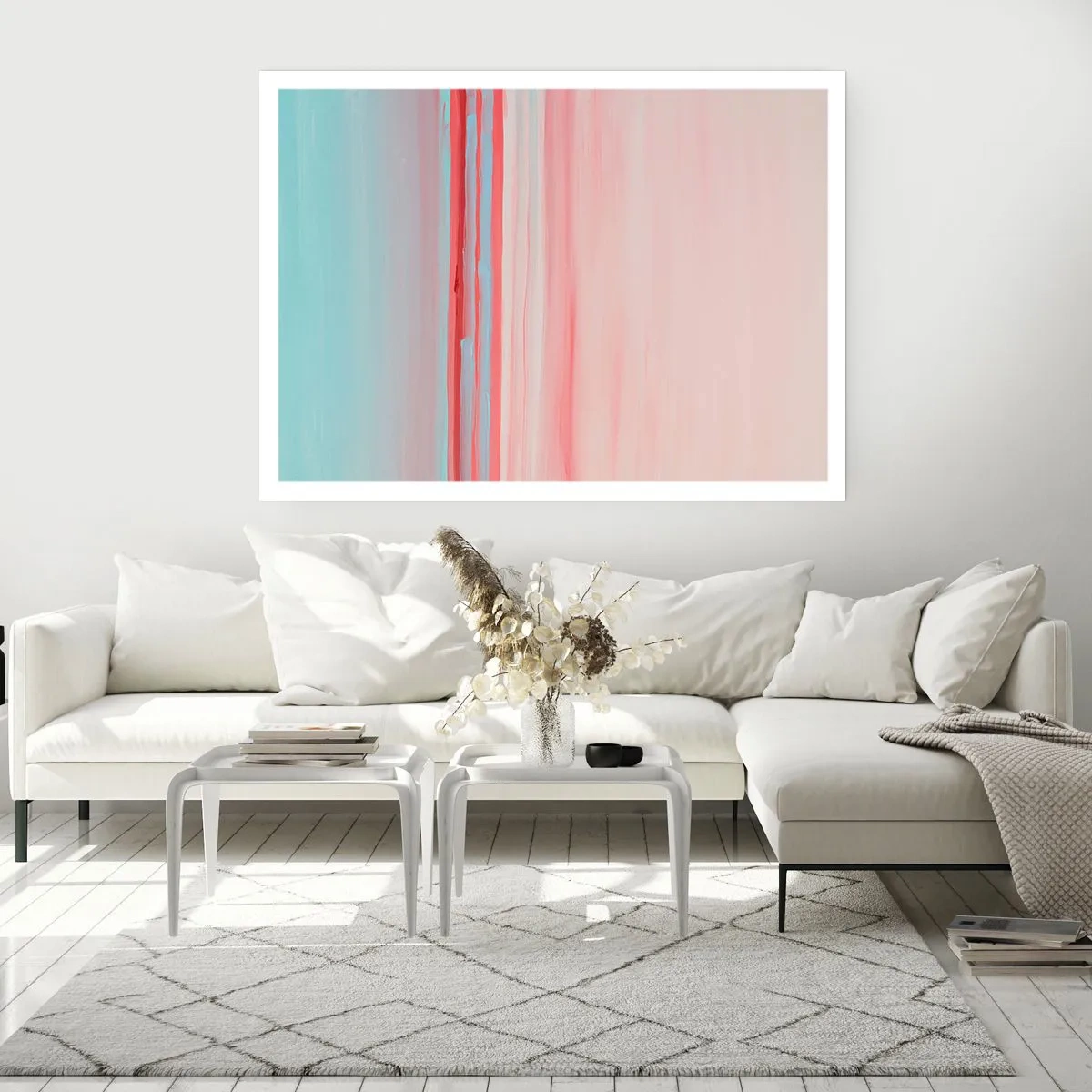 Poster - Abstraktion im Morgengrauen - 70x50 cm