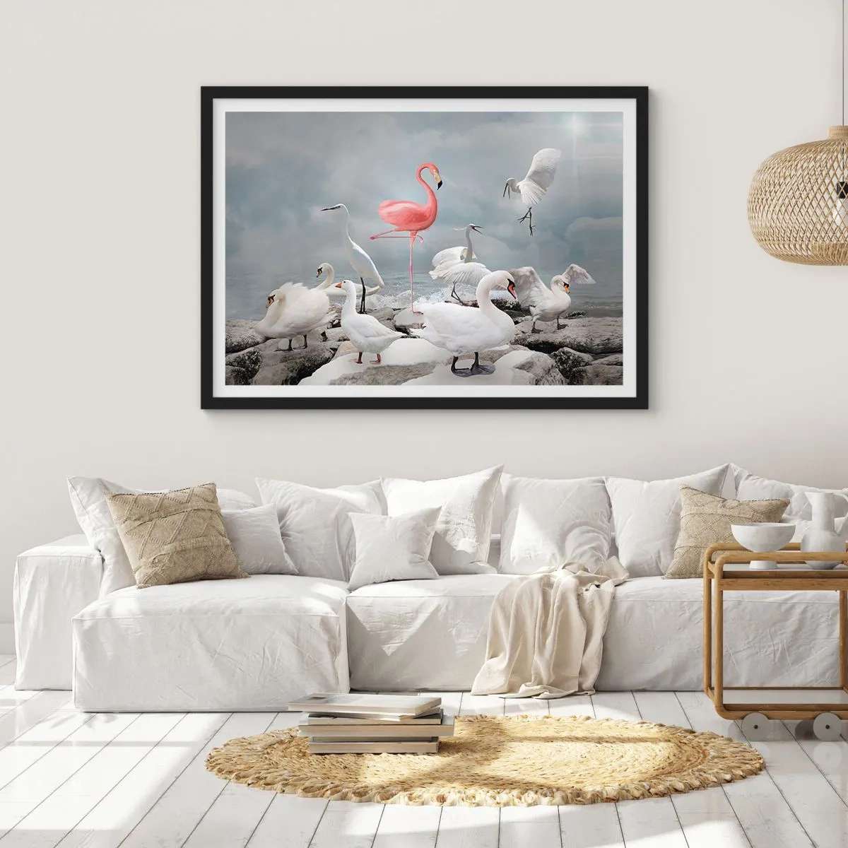 Poster in einem schwarzem Rahmen - Wie kam ich hier hin? - 40x30 cm
