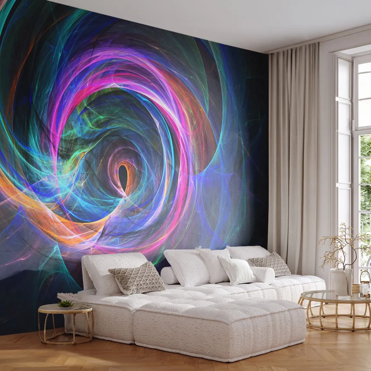 Fototapete Standard Eco - Wohin wirst du mich bringen? - Abstraktion, Stück, Wirbel - 450x315 cm