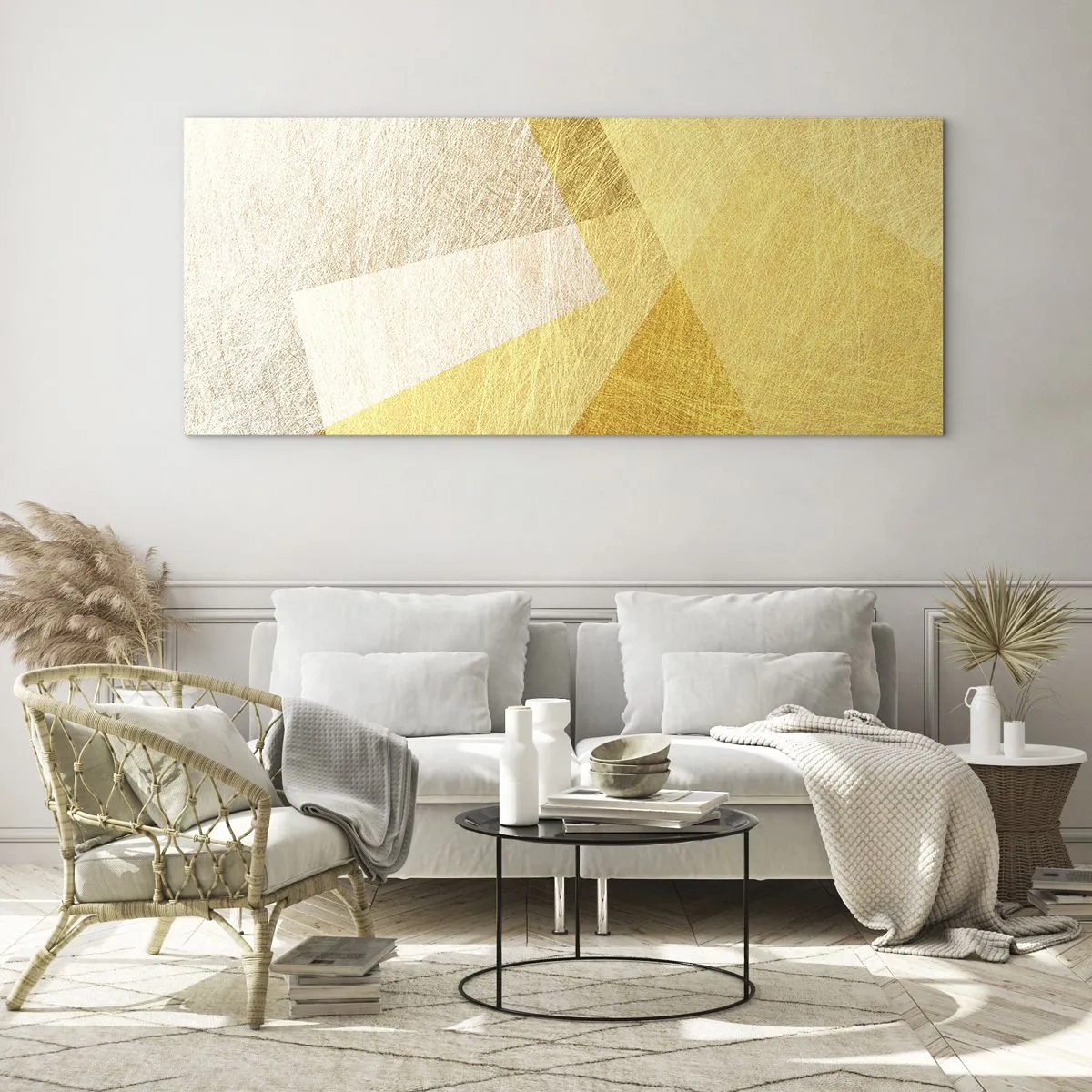 Glasbild - Bild auf glas - Geometriewetter - 100x40 cm