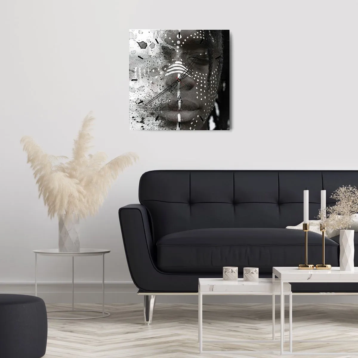 Wanduhr - Glasuhr - Entdecke den Urgeist - 30x30 cm