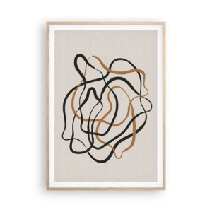 Poster in einem Rahmen aus heller Eiche - Alles ging schief - 70x100 cm