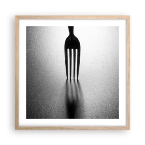 Poster in einem Rahmen aus heller Eiche - Licht und Schatten - 50x50 cm