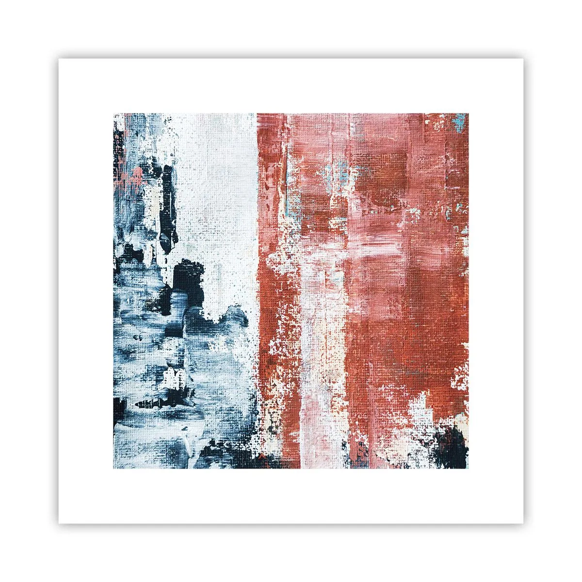 Poster - Fünfzig-Fünfzig abstrakt - 30x30 cm