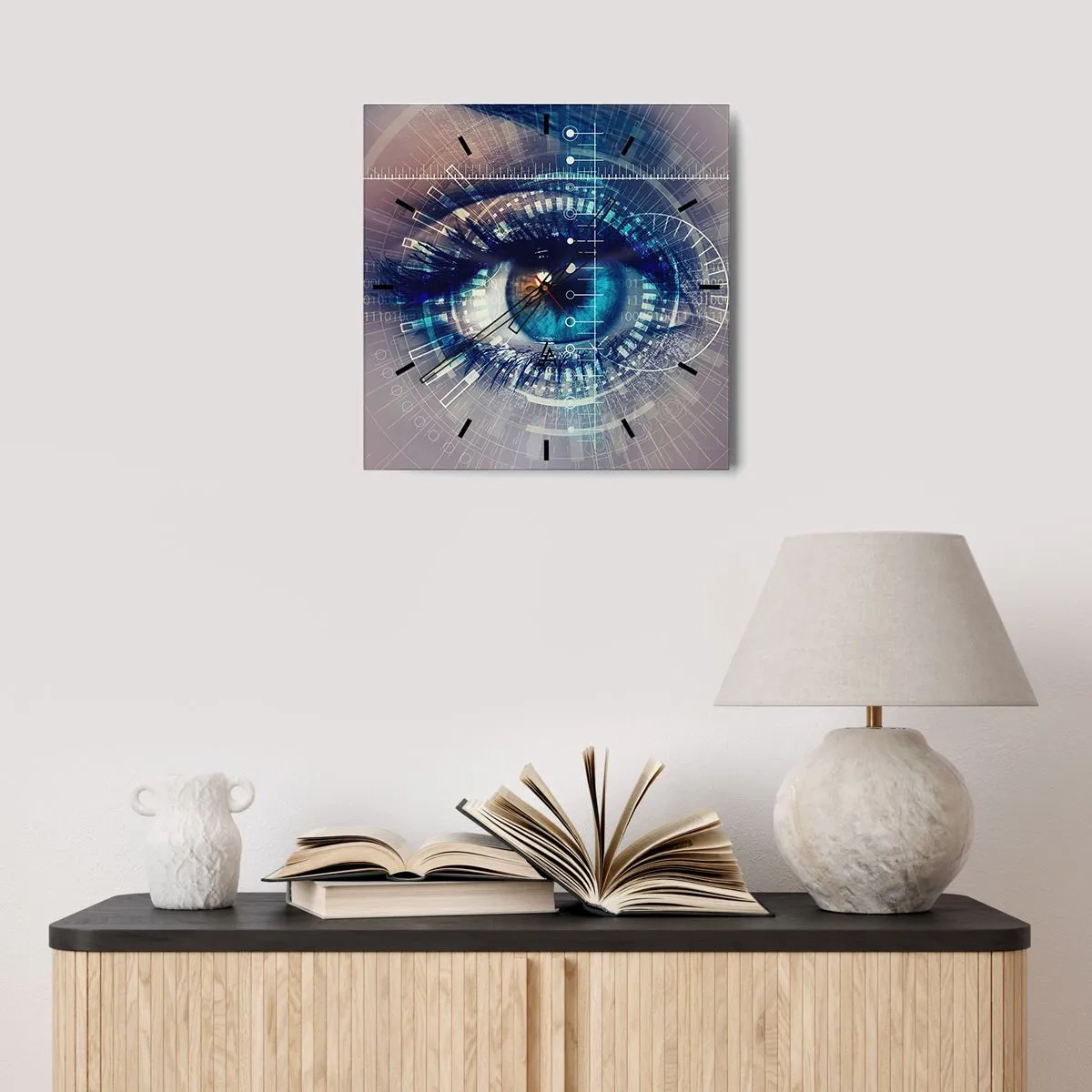 Wanduhr - Glasuhr - Du denkst du kennst mich - 40x40 cm