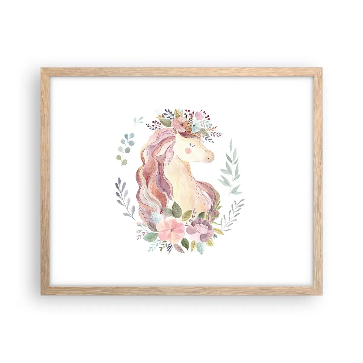 Poster in einem Rahmen aus heller Eiche - Eine Einladung in die Welt der Märchen - 50x40 cm