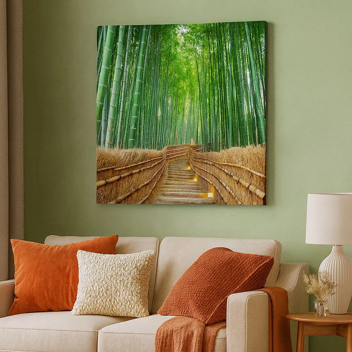 Bild auf Leinwand - Leinwandbild - Die Essenz der asiatischen Natur - 30x30 cm