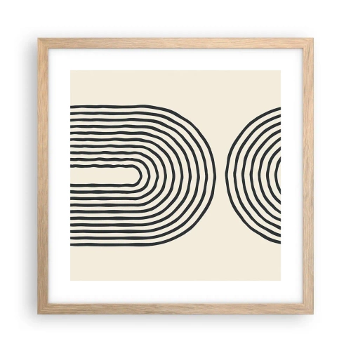 Poster in einem Rahmen aus heller Eiche - In einem Moment ... - 40x40 cm