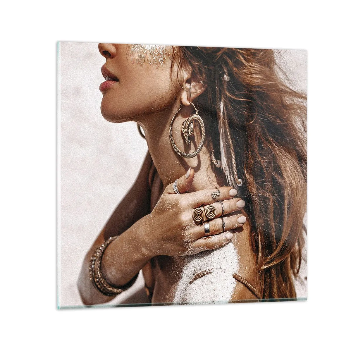 Glasbild - Bild auf glas - Königin des wilden Strandes - 30x30 cm