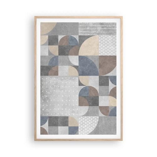 Poster in einem Rahmen aus heller Eiche - Keramische Fantasie - 70x100 cm