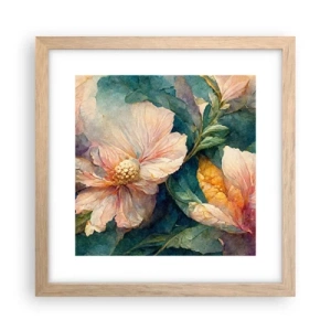 Poster in einem Rahmen aus heller Eiche - Pure Subtilität - 30x30 cm