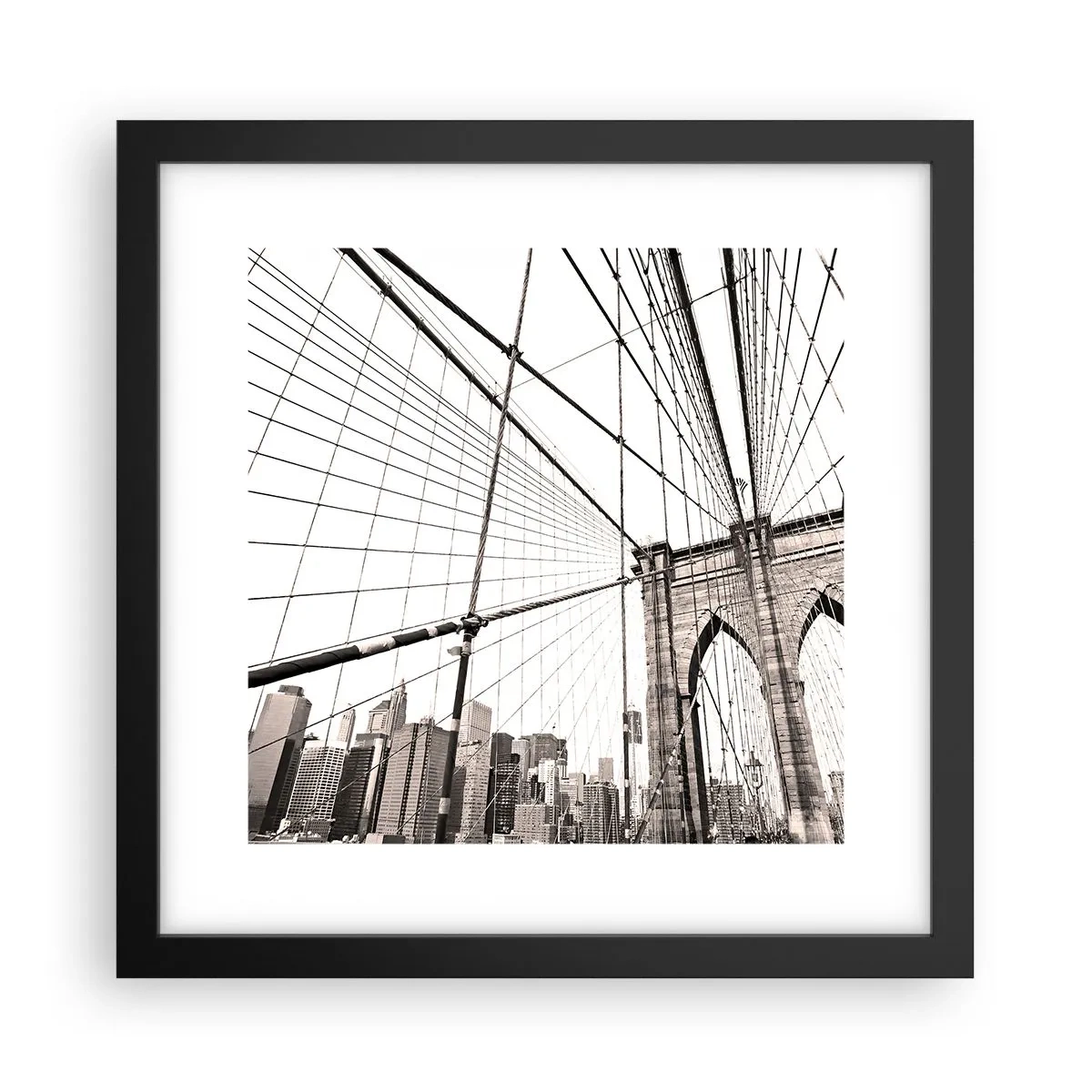 Poster in einem schwarzem Rahmen - New Yorker Kathedrale - 30x30 cm
