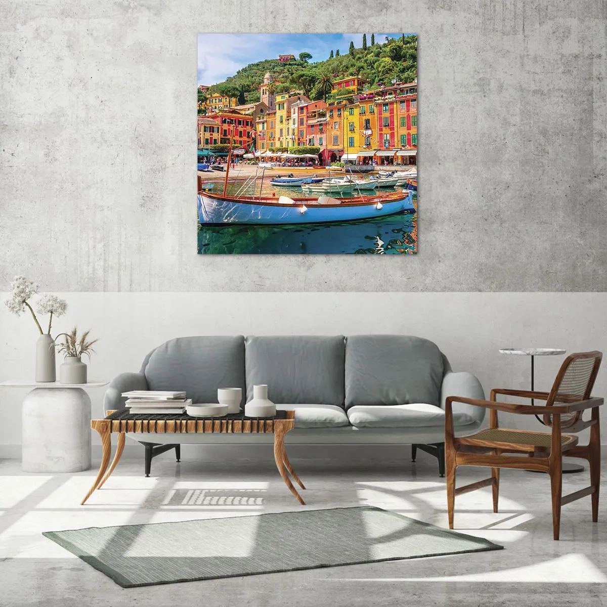 Glasbild - Bild auf glas - Italienischer Morgen - 50x50 cm