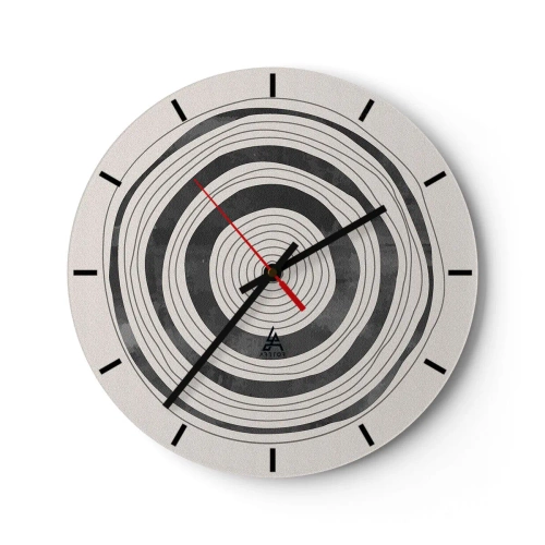 Wanduhr - Glasuhr - Wichtig ist, was dazwischen liegt - 40x40 cm