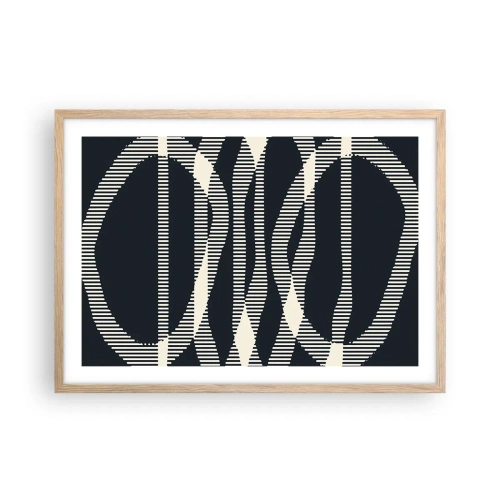 Poster in einem Rahmen aus heller Eiche - Ein Versuch, die Dunkelheit zu durchbrechen - 70x50 cm